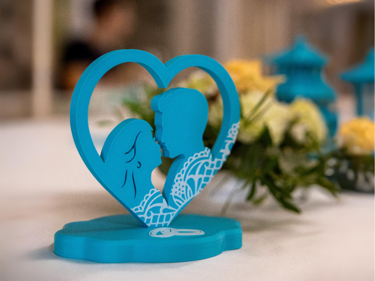 Wedding Table Decor Couple and Book