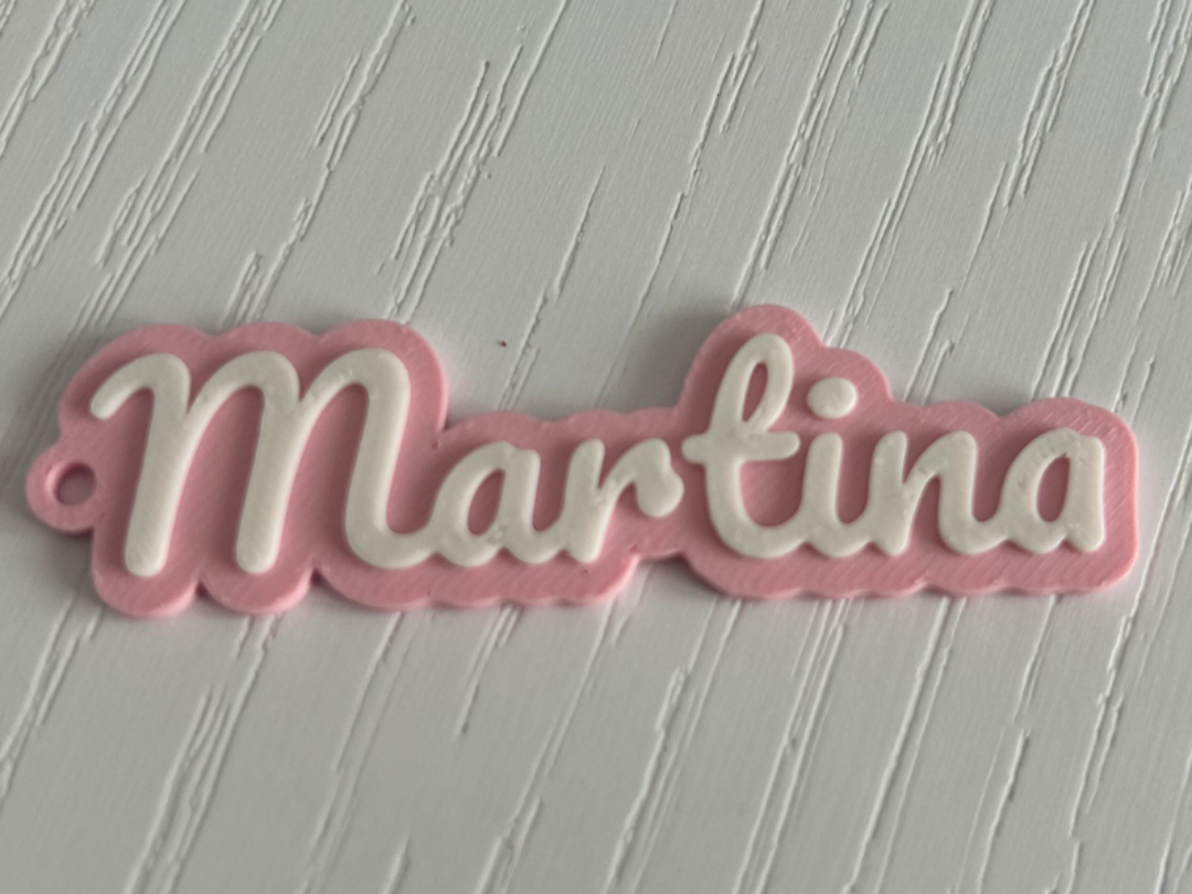 Martina - 3d printed name keychain personalized