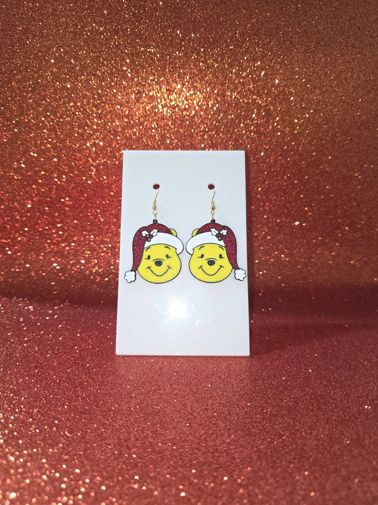 Santa Winnie The Pooh earrings view 2