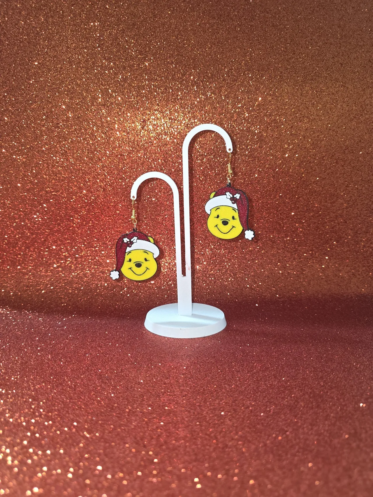 Santa Winnie The Pooh earrings view 3