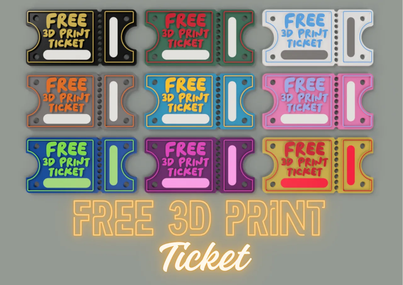 Free 3D Print Tickets view 2
