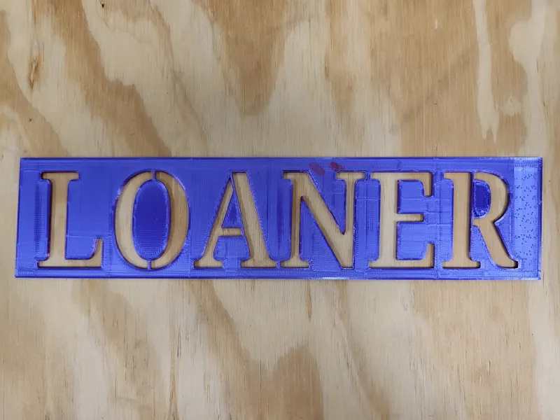 Loaner stencil