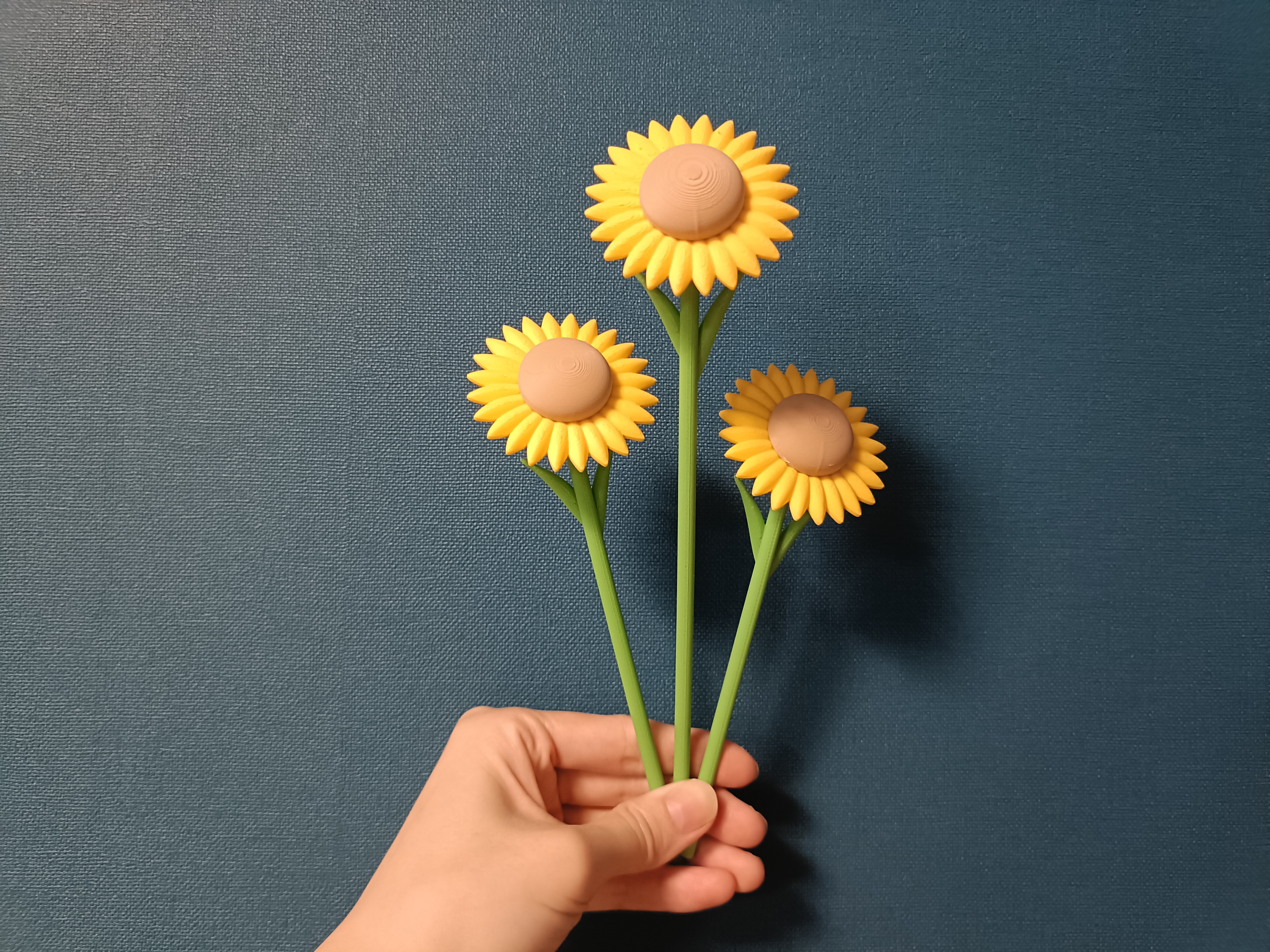 Sunflower, Lily & Daisy Flower Set with Stand - 1