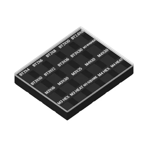 Bambu Lab Fastener Kit + Gridfinity Hardware Tray by NoThanksBrandon ...