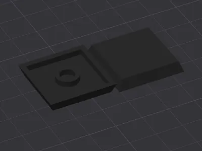 25x25 base with 5x2 magnet slot for wargames
