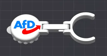 Letrero o emblema decorativo: Bierdeckelverschluss mit AFD Logo — vista de referencia 4