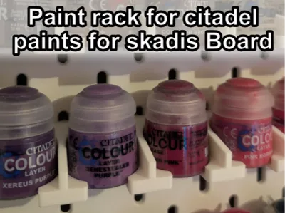 Paint Rack For Citadel Paints For Skadis Board