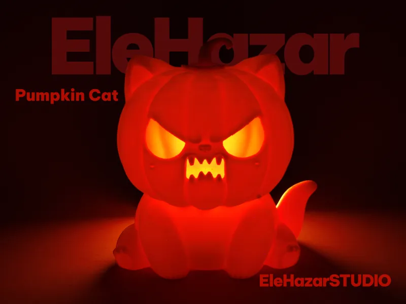 Halloween Pumpkin Cat