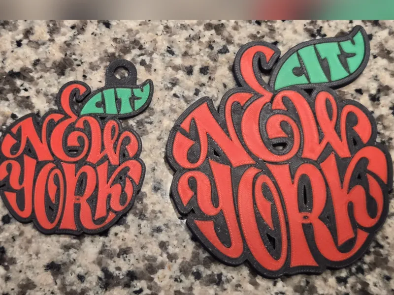 New York City "Big Apple" Keychain and Magnet