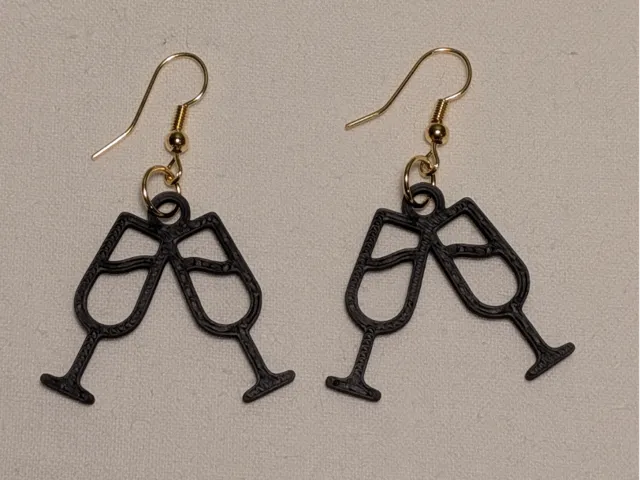 Cheers Happy New Year earrings