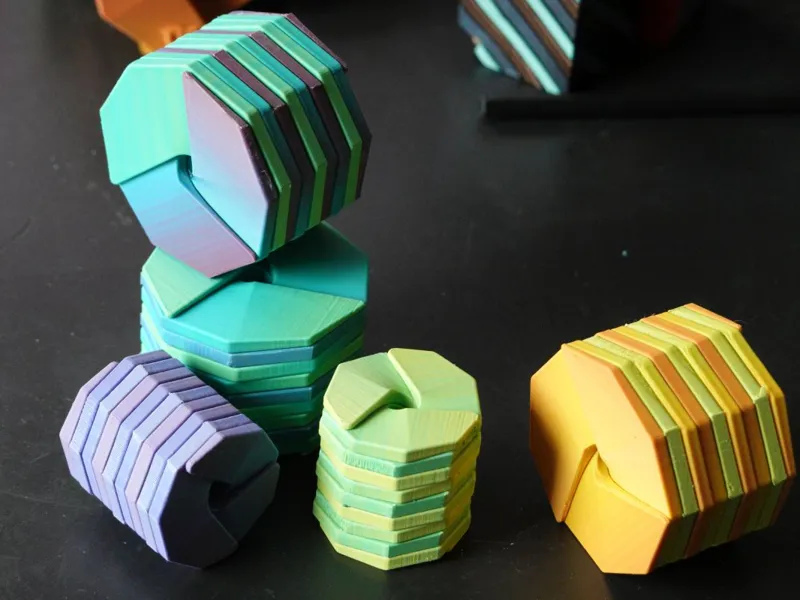 Nonagon Helical Pass-through toy