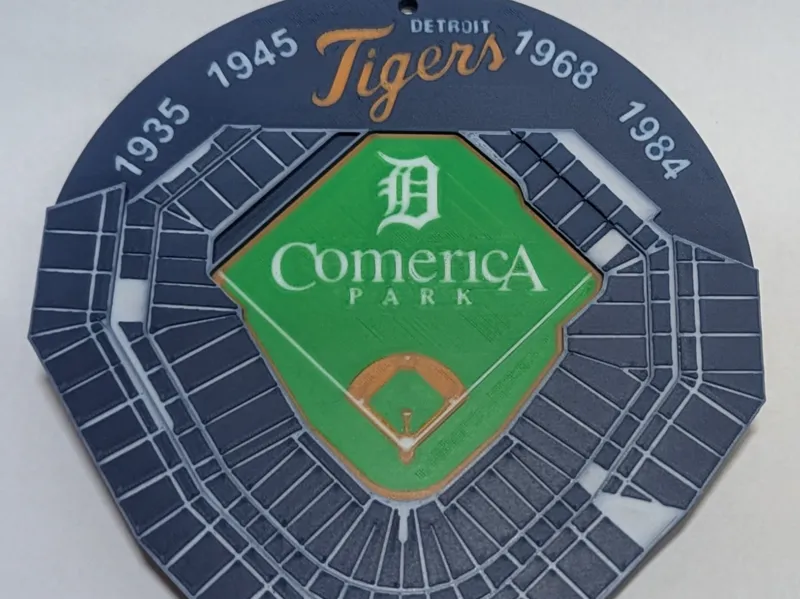 Detroit Tigers Comerica Park Ornament (4 color)
