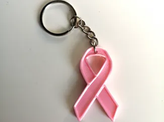 Porte-clés ruban octobre rose