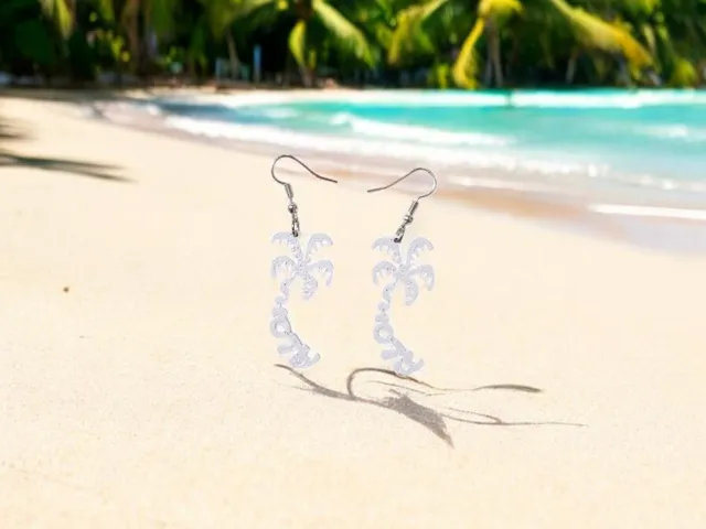 Palm tree aloha earrings