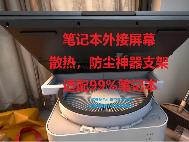 笔记本散热支架----适配小米空气净化器，14寸笔记本可以用（mini也能打）