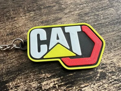 New Caterpillar Logo Keychain
