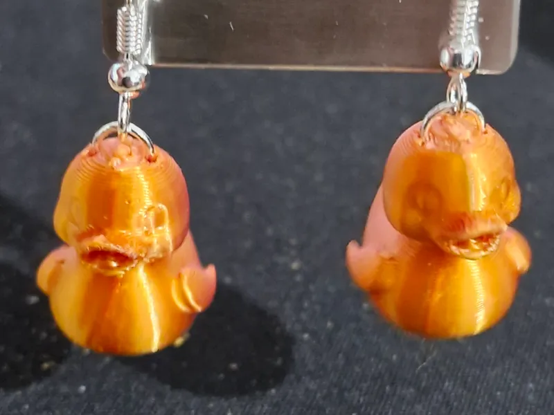cute rubber duck earrings