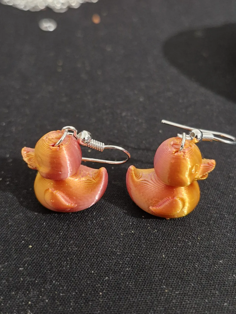 cute rubber duck earrings view 4