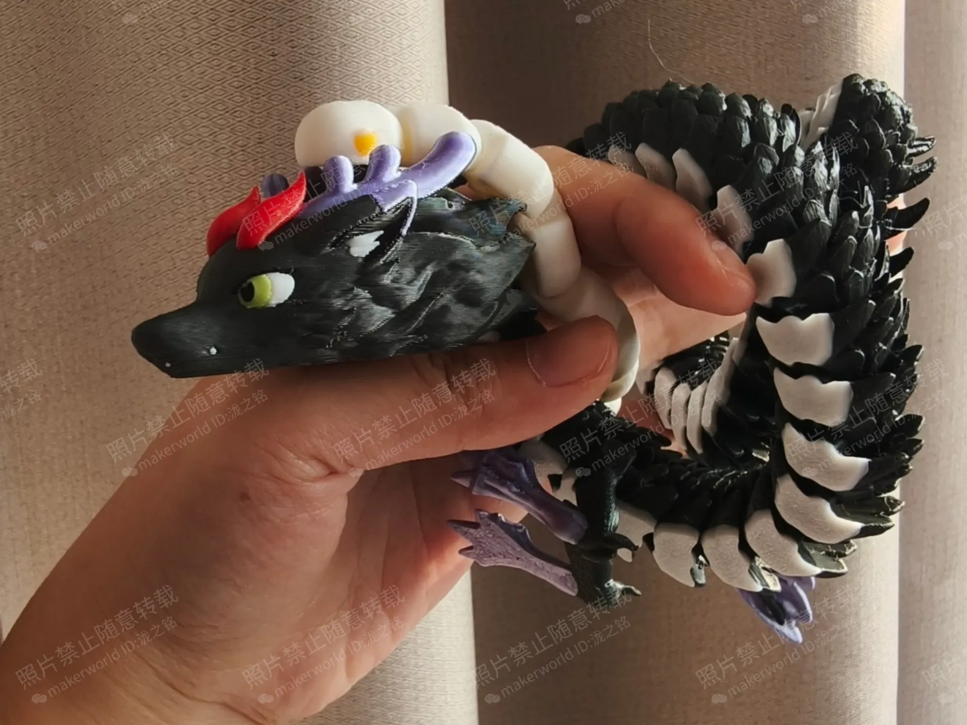 Miniatura 1 do modelo 3D 有兽焉-巴赫龙君 全彩可动铰链龙