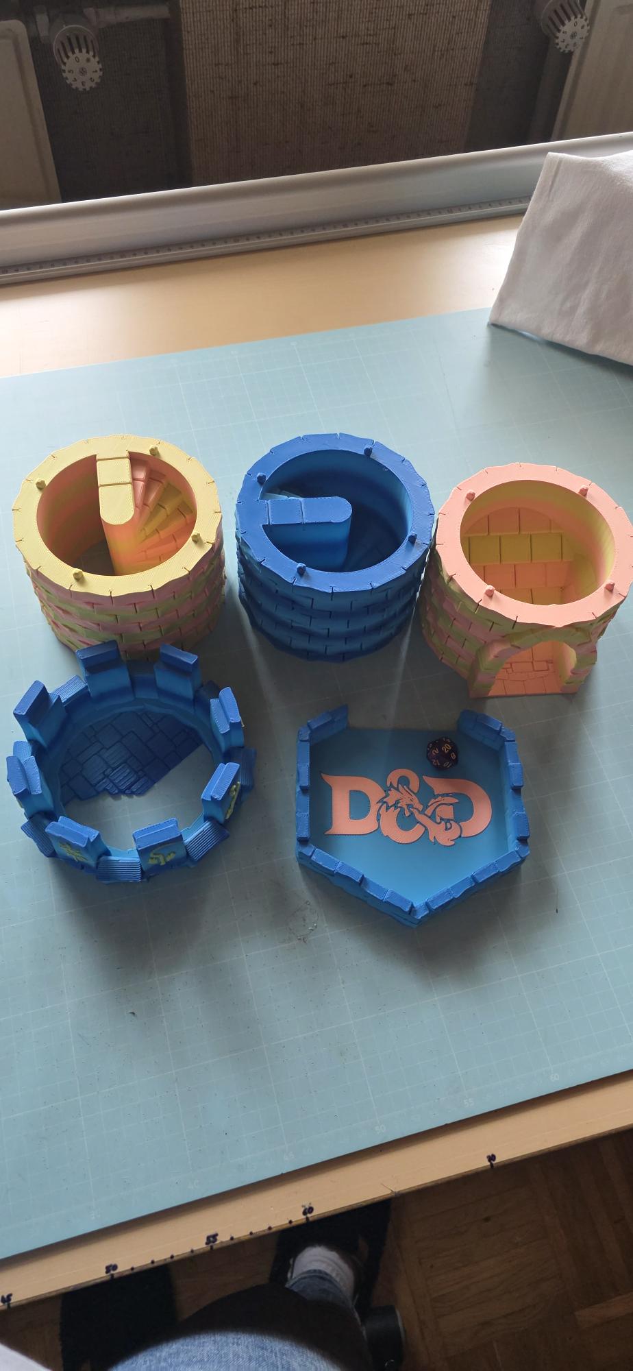 Miniatura 2 do modelo 3D Dice Tower modular medieval
