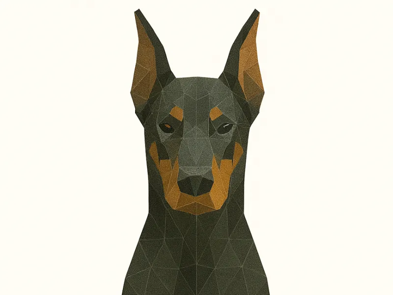 Low Poly Dobermann