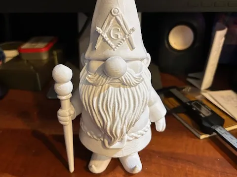 Gnome with a masonic tealight 