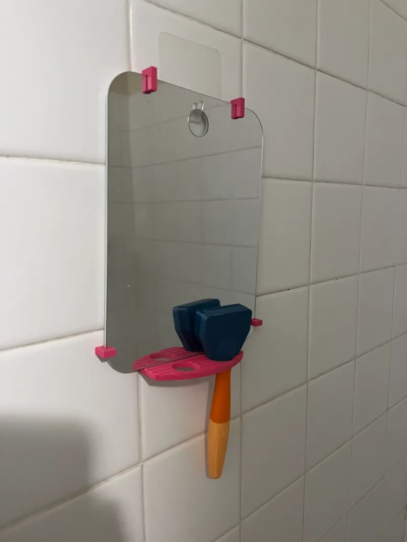 6 by 8 Inch Mirror Razor holder addon