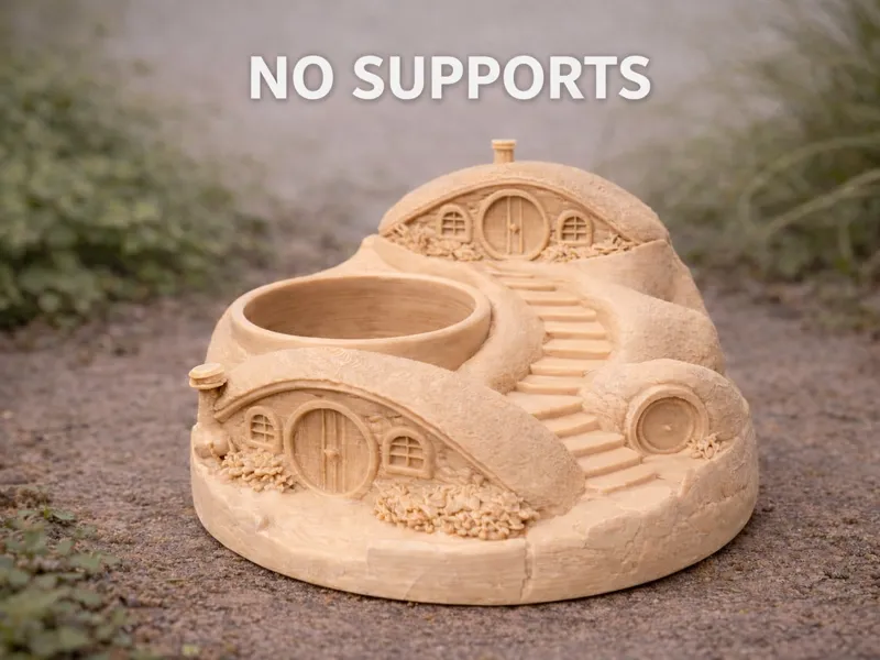 Cozy Hobbit Hill - Contenitore / Vaso Fantasy