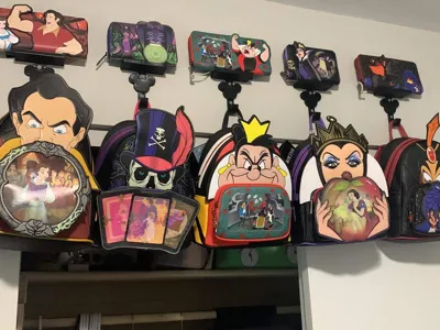 Disney Loungefly Hanger with Matching Wallet Shelf