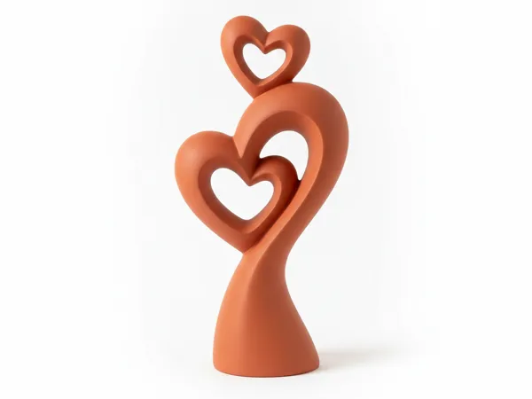 Sculpture cœurs entrelacés — Saint-Valentin