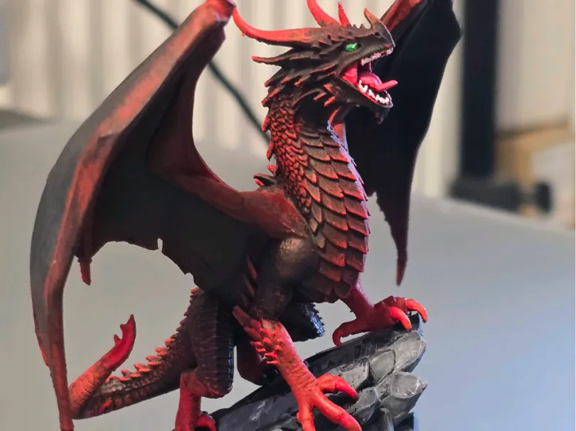 Epic Dark Red Dragon - Free 3D Print Model - MakerWorld