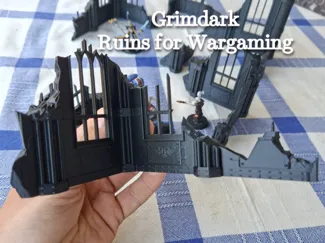 2# L-shaped Gothic ruin for Wargaming and DnD