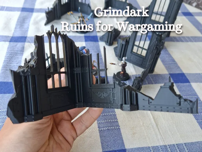 2# L-shaped Gothic ruin for Wargaming and DnD