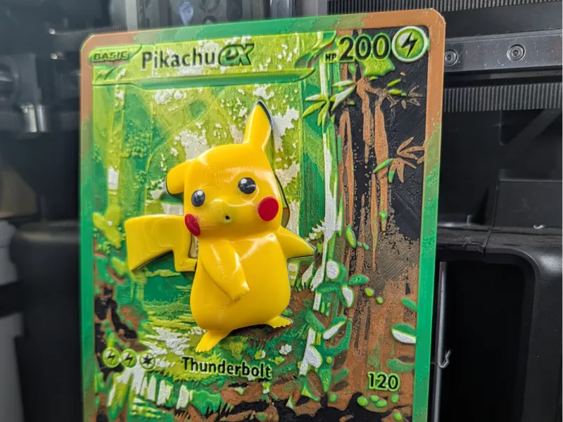 Forest Pikachu EX 3d Pokemon Card
