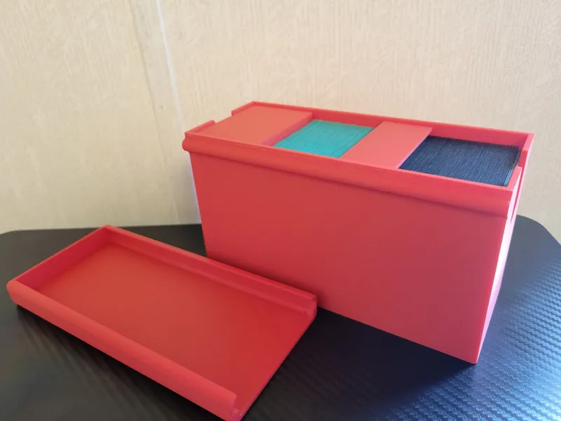 Card Storage Box with Slide On/Off Lid