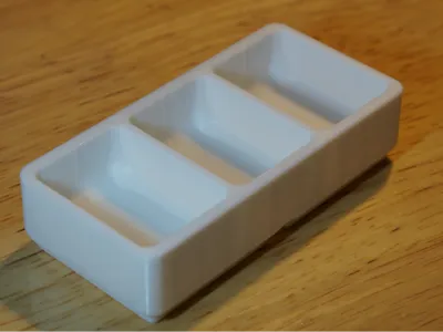 1x2 gridfinity half size parts box tray