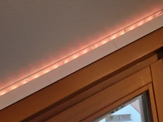 Modular Curtain Rail with Integrated LED Channel