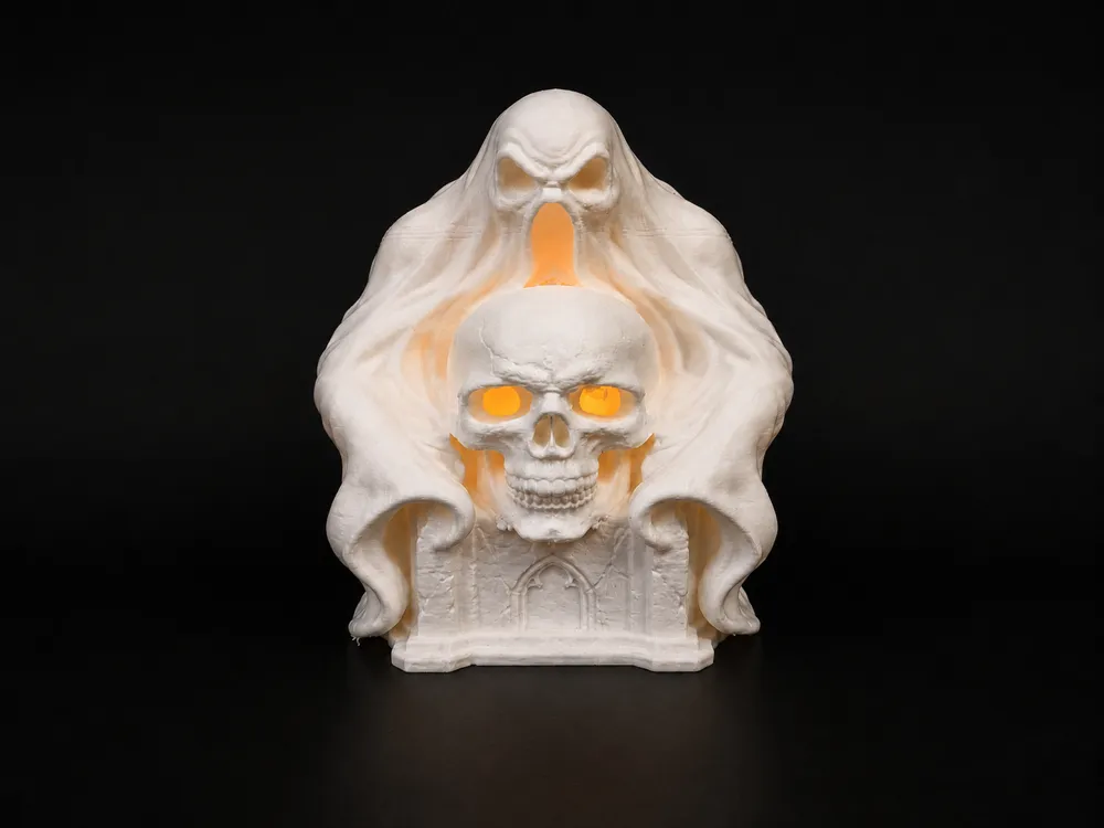 Adorno temático: Creepy Ghost Halloween LED Decoration. Referencia del modelo original.