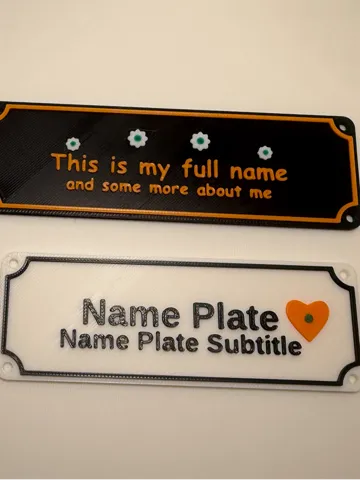 Figura decorativa: Name Plate (Customisable and Personalised) — vista de referencia 2