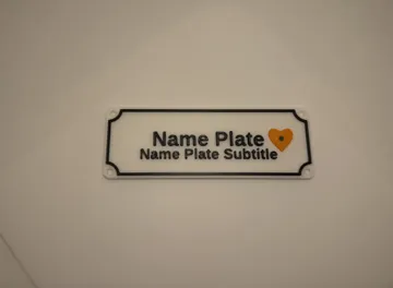 Figura decorativa: Name Plate (Customisable and Personalised) — vista de referencia 3