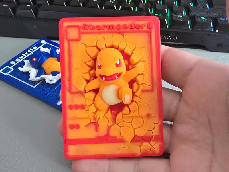 3D Charmander TCG Card
