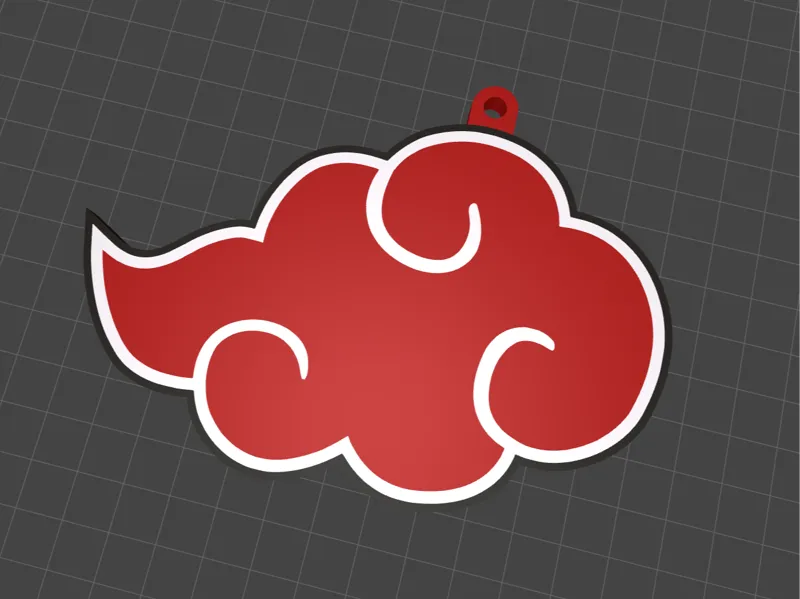 Akatsuki Cloud Logo Keychain Naruto Anime