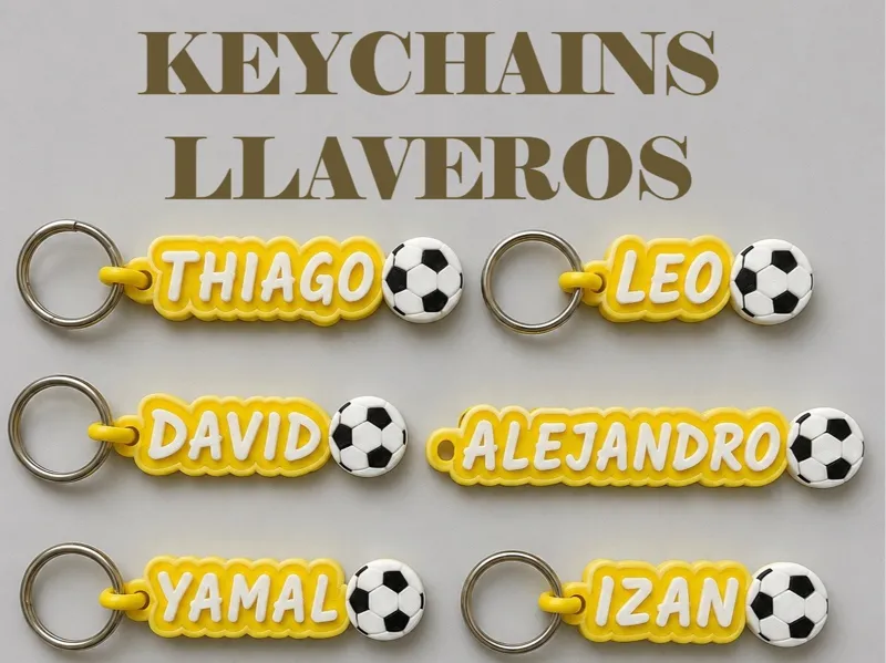 kEYCHAINS LLAVEROS NOMBRE FUTBOL