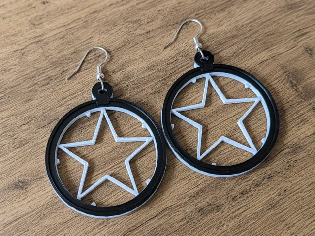 Star Hoop Earrings | Lightweight, No Supports