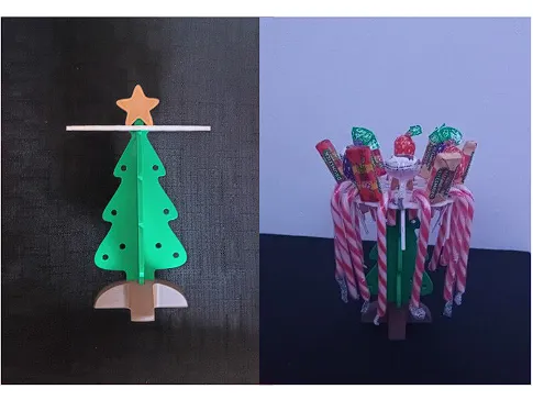 Candy Cane & Lollipop Christmas Tree Sweet Stand
