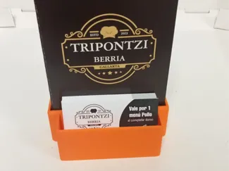 Soporte flyer A6 + tarjetas comerciales