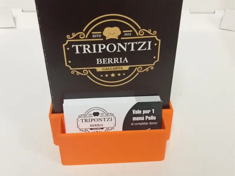 Soporte flyer A6 + tarjetas comerciales