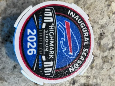 Modelo para impresión 3D: Buffalo Bills Highmark Stadium Coasters. Referencia del modelo original.