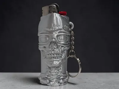Cool Skull Bic Lighter Case