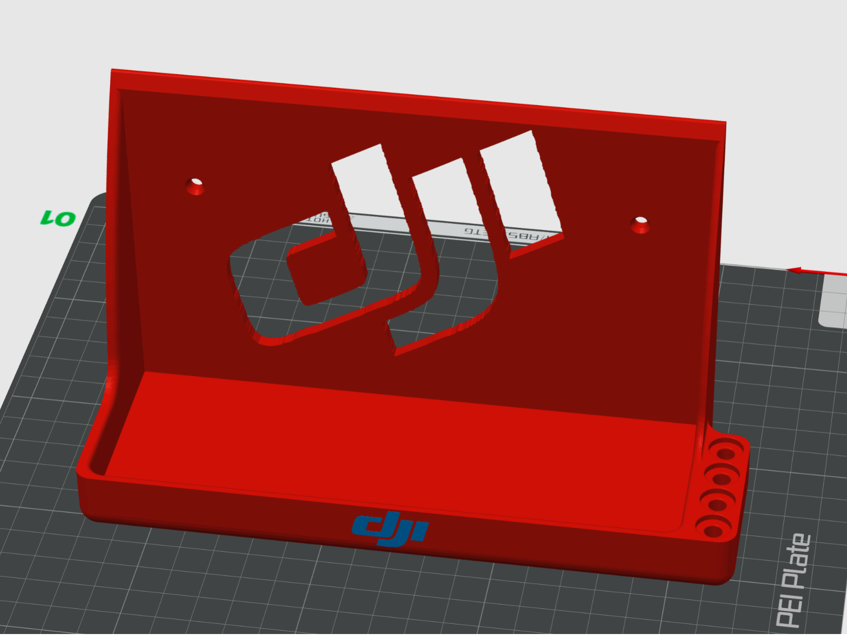Shelf for DJI RC2 with joystick rack 3D model